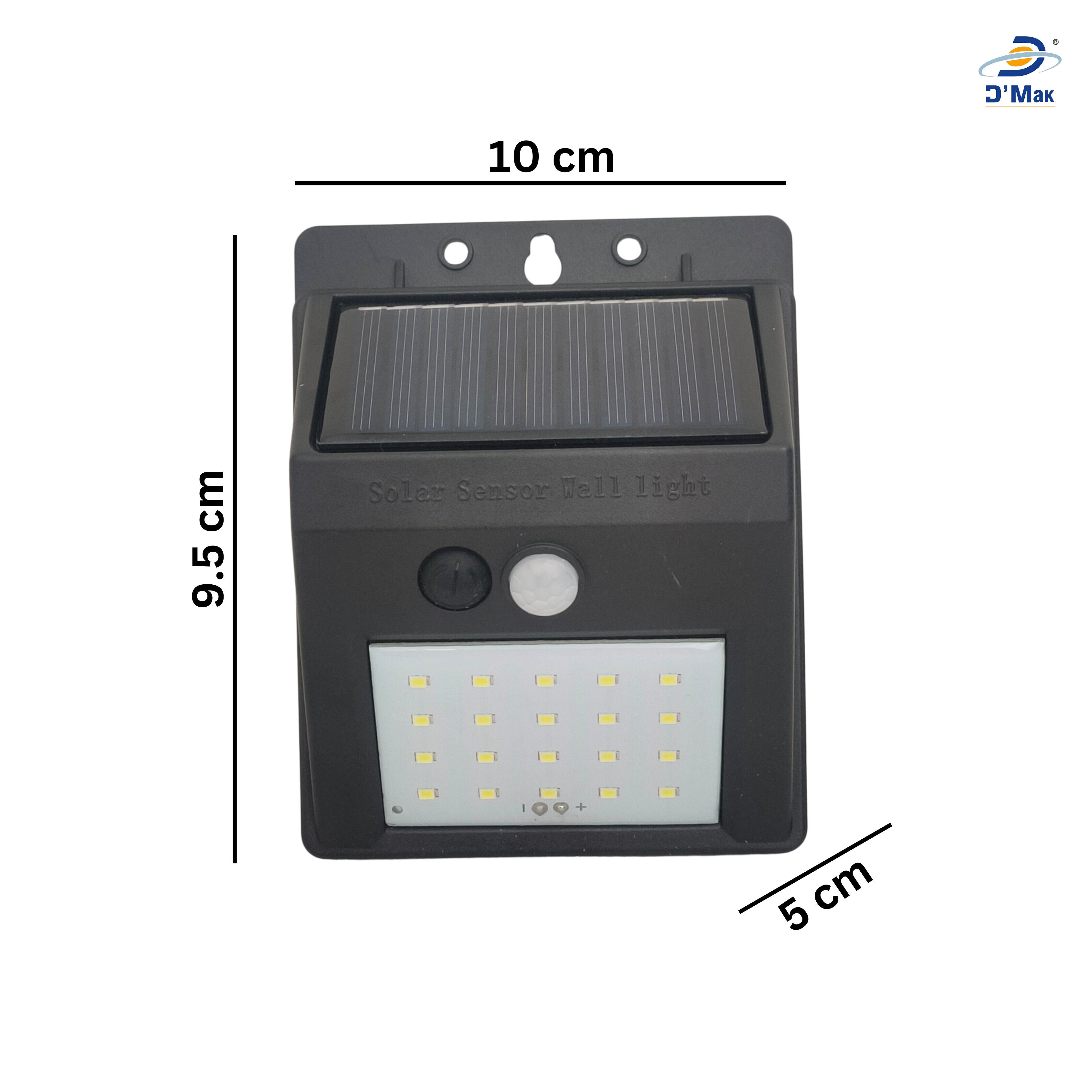 D'Mak Automatic Solar Motion Wall Light for Outdoor Purposes
