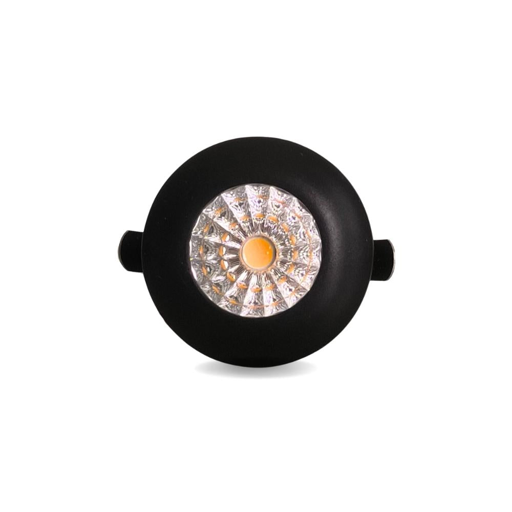 1 Watt Round LED Button COB Light Black Body for POP/ Recessed Lighting