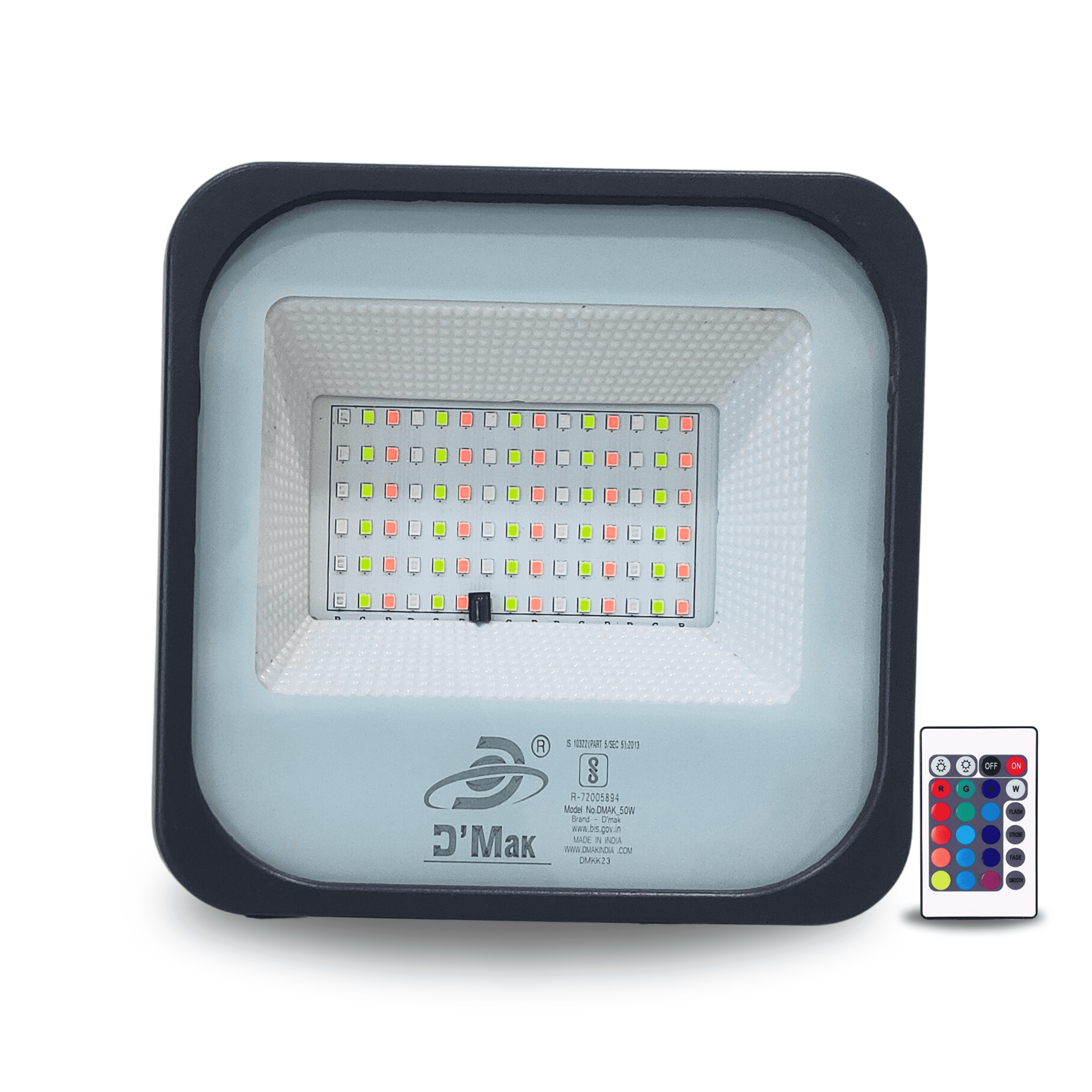 50 Watt LED RGB Flood Light Grey Body Waterproof IP65 For Outdoor Purposes