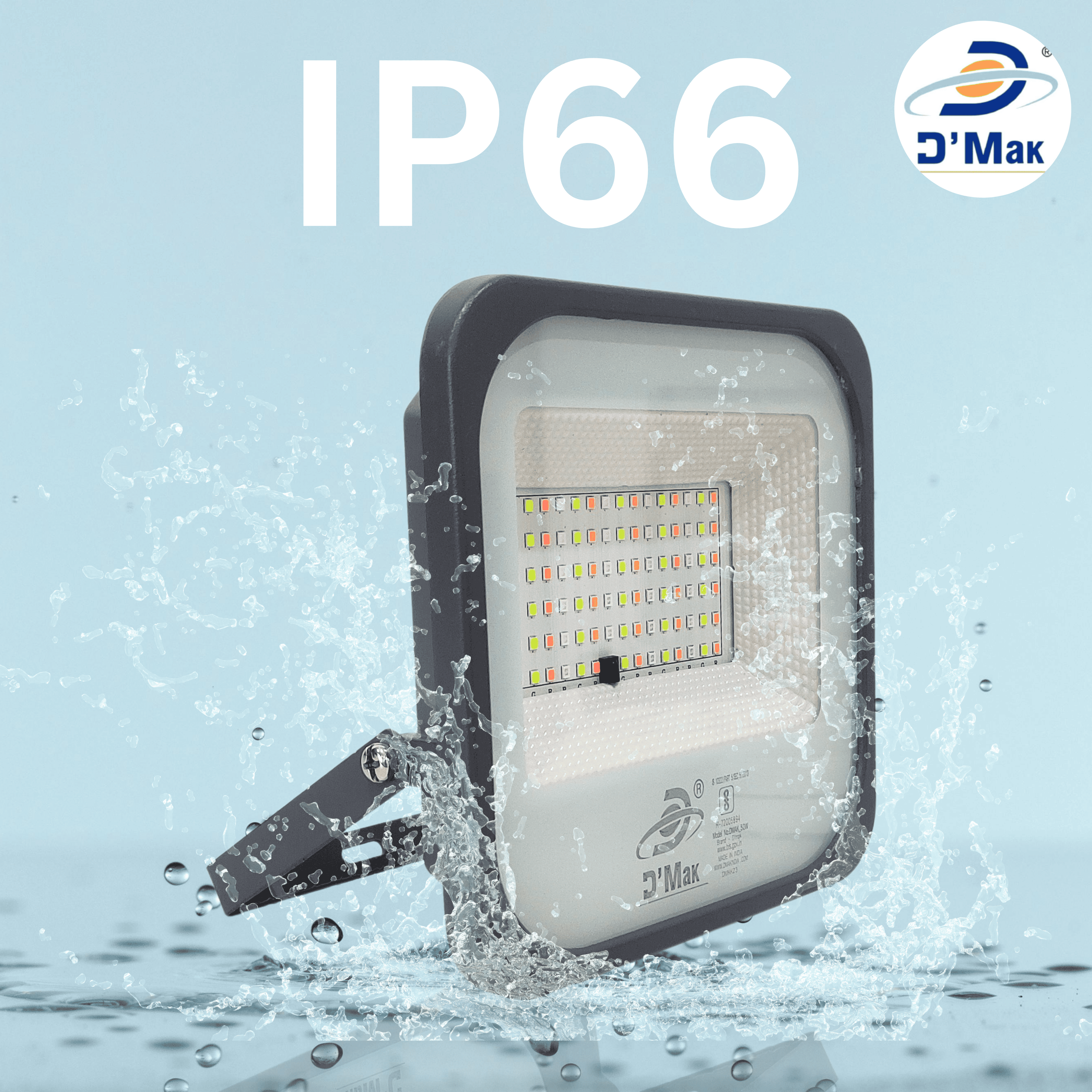 50 Watt LED RGB Flood Light Grey Body Waterproof IP65 For Outdoor Purposes