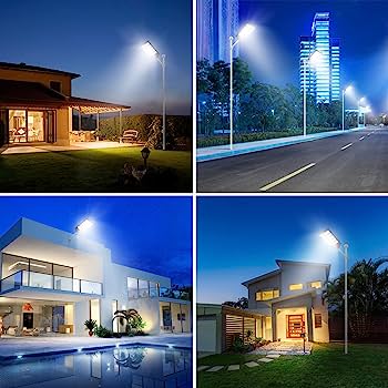 D'Mak Waterproof Solar Street Light with Integrated Solar Panel, LED Flood Light with Auto On/Off and Human Induction, IP65 Waterproof , Cool White , Metal