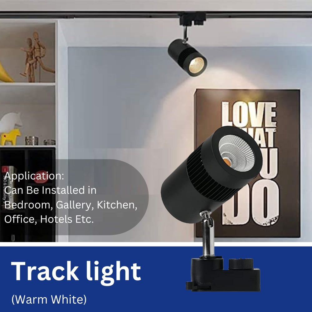 16 Watt LED Black Body Track Light for Focusing Wall or Photo Frame