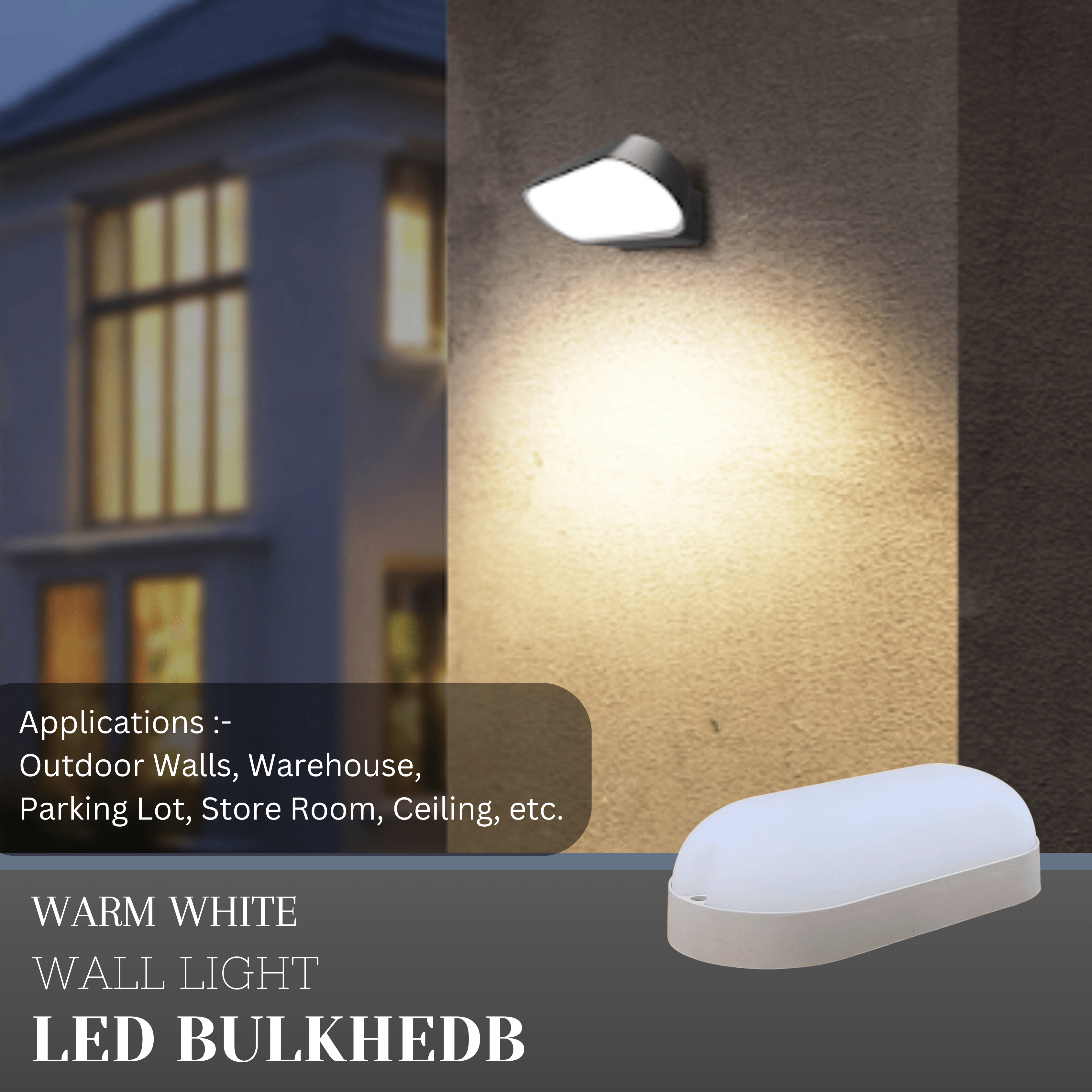 18 Watt LED Oval Shape Outdoor Bulkhead Waterproof Light for Outdoor Purposes