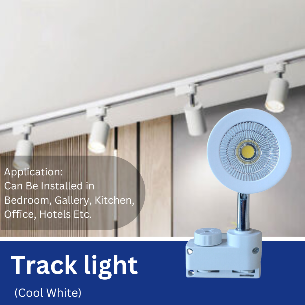 16 Watt LED White Body Track Light for Focusing Wall or Photo Frame