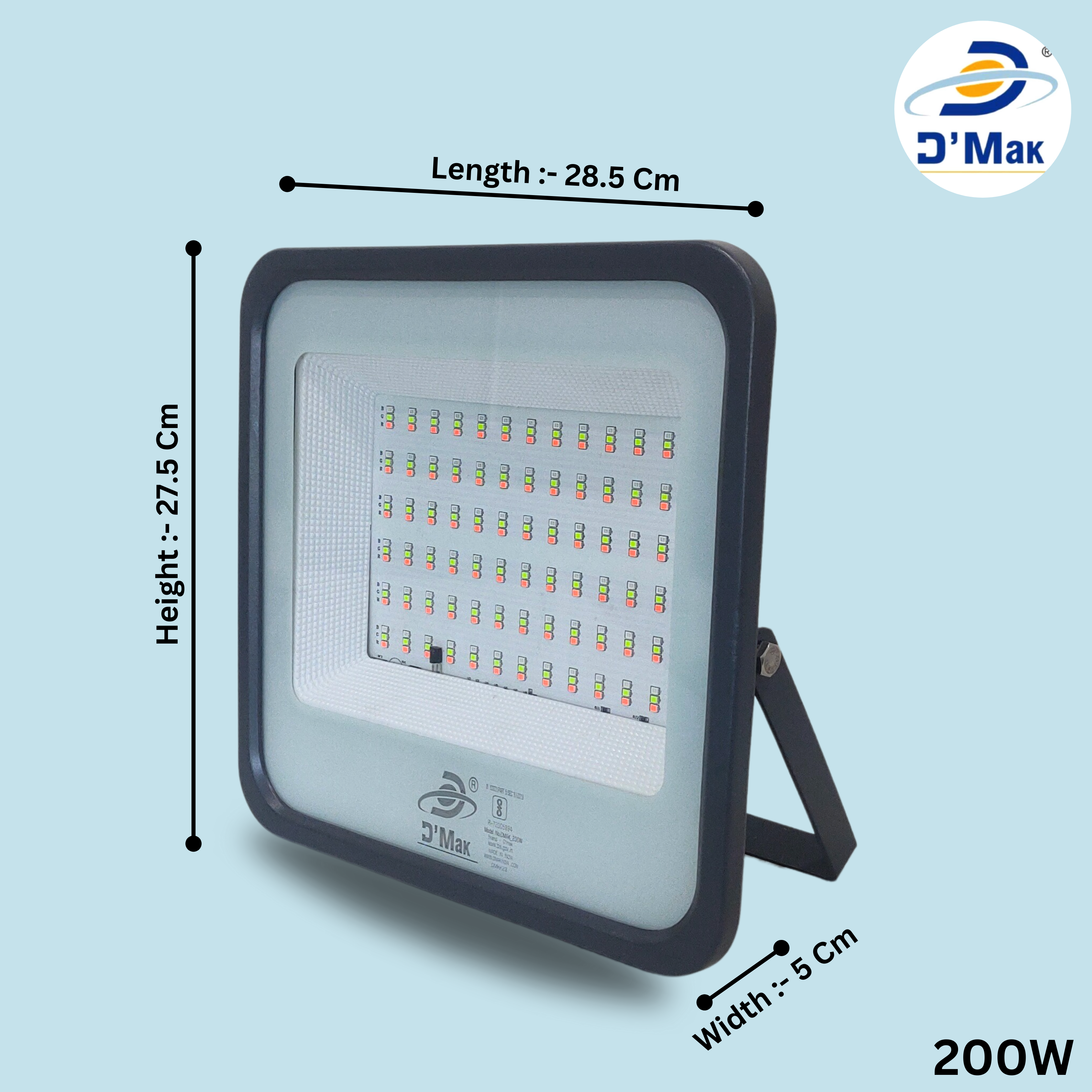 200 Watt LED RGB Flood Light Grey Body Waterproof IP65 For Outdoor Purposes