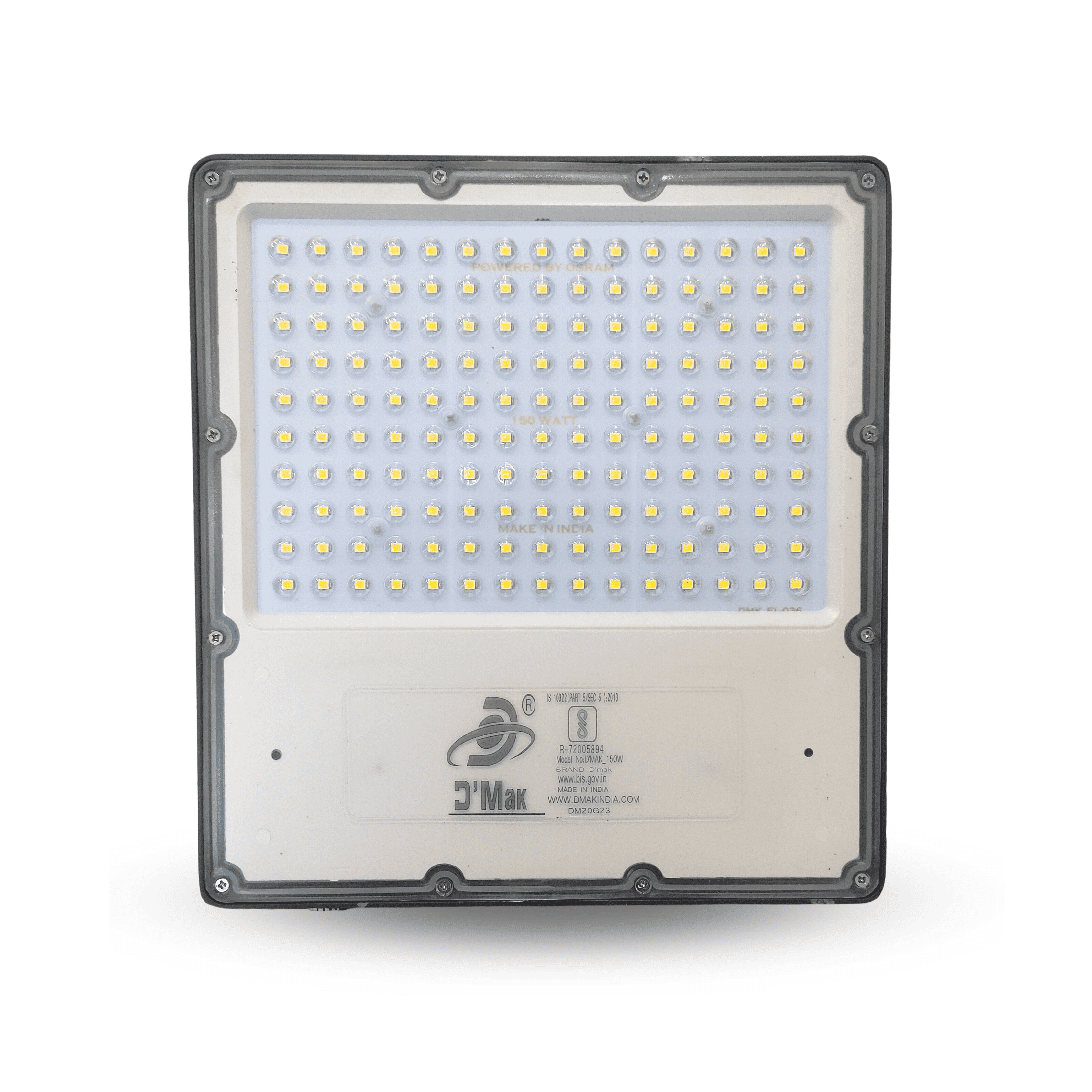 150 Watt LED Flood Light With Lens White Body Waterproof IP65 for Outdoor Purposes