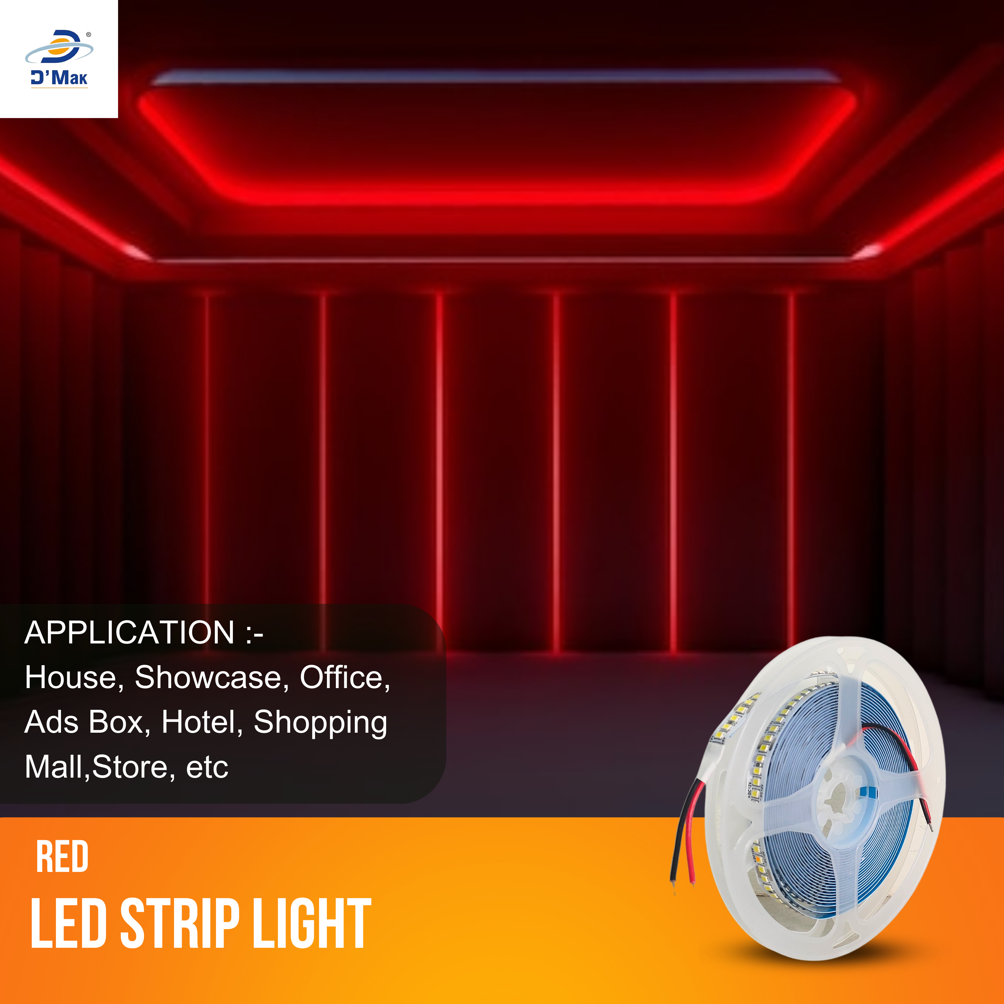 D'Mak 240 LED Strip Light Flexible with 10A Driver (5Meter)