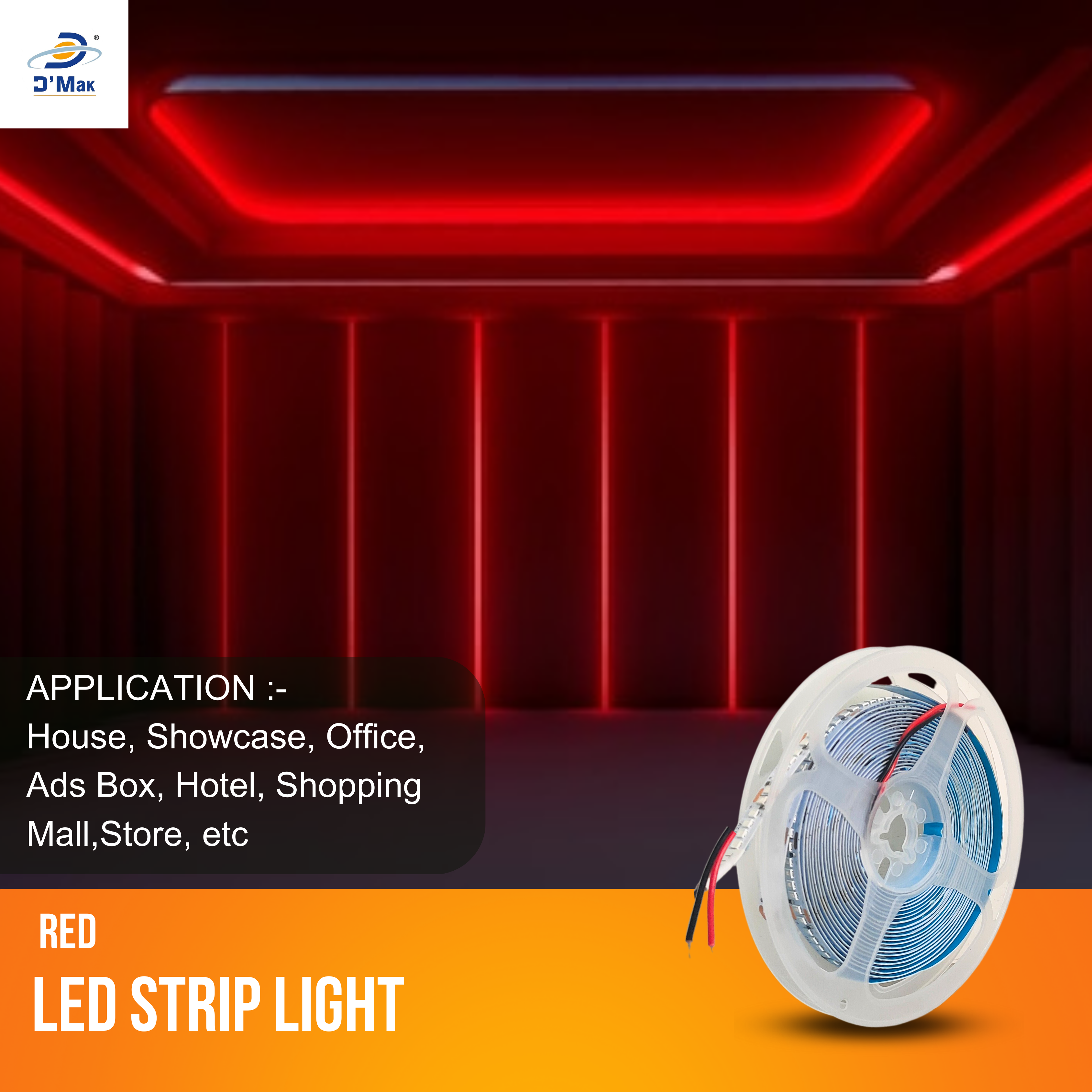 D'Mak 120 LED Strip Light Flexible waterproof with 5A Driver (5Meter)