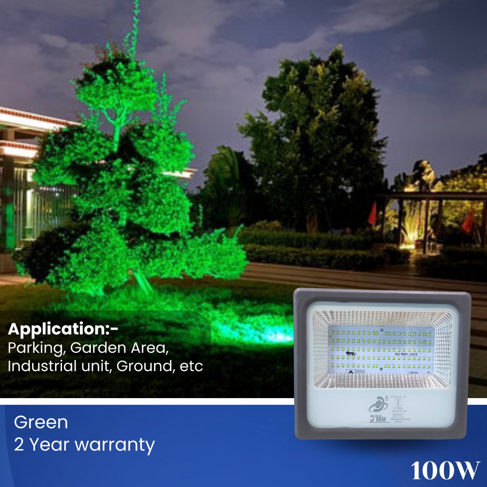 100 Watt LED Down Chawk Flood Light Grey Body Waterproof IP65 for Outdoor Purposes