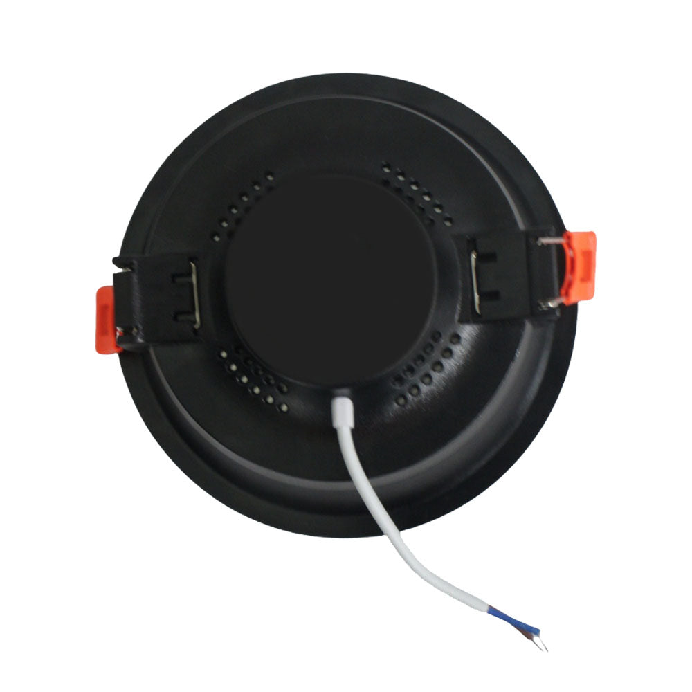 15 Watt Round Deep Down PC (Poly Carbonate) Panel Light in Black Body for POP / Recessed Lighting