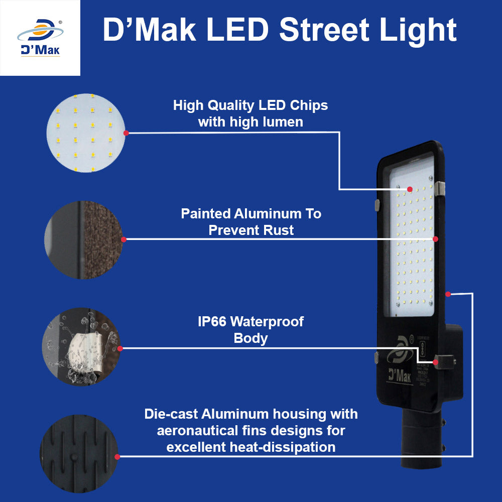 72 Watt LED Street Light Waterproof IP65 for Outdoor Purposes
