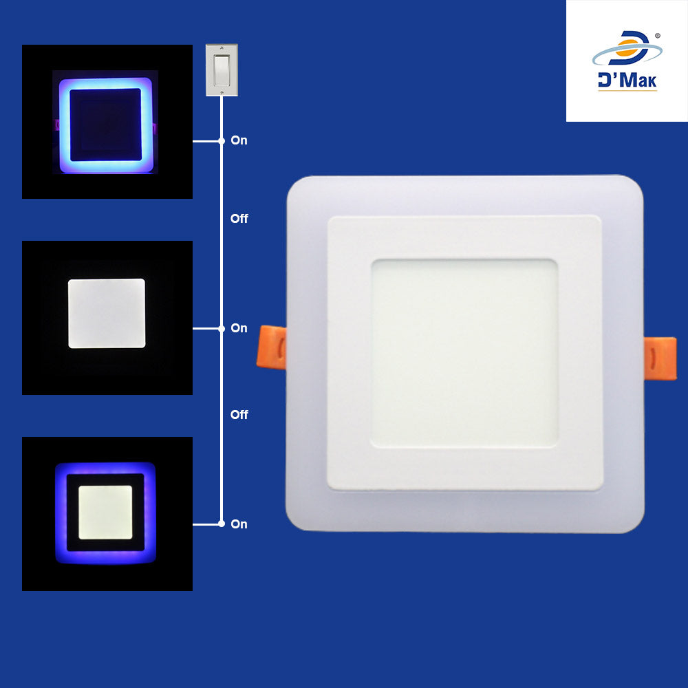 9 Watt (6+3) Double Colour LED Conceal Panel Side 3D Effect Light