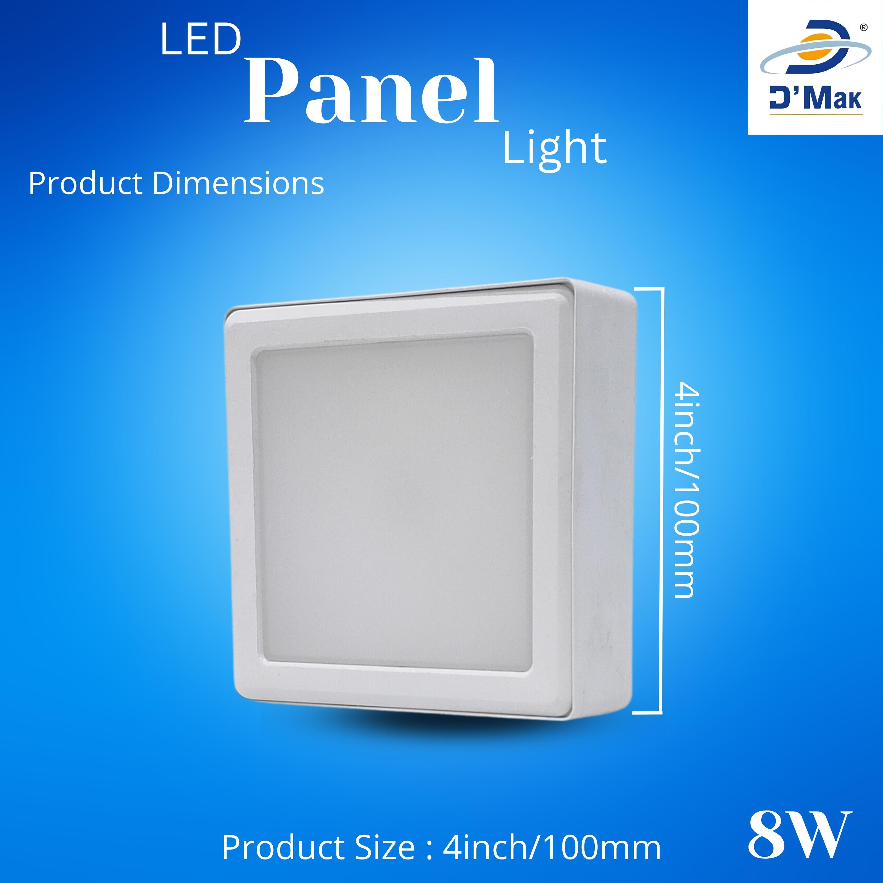 8 Watt LED Surface PC (Poly Carbonate) Panel Light for Ceiling