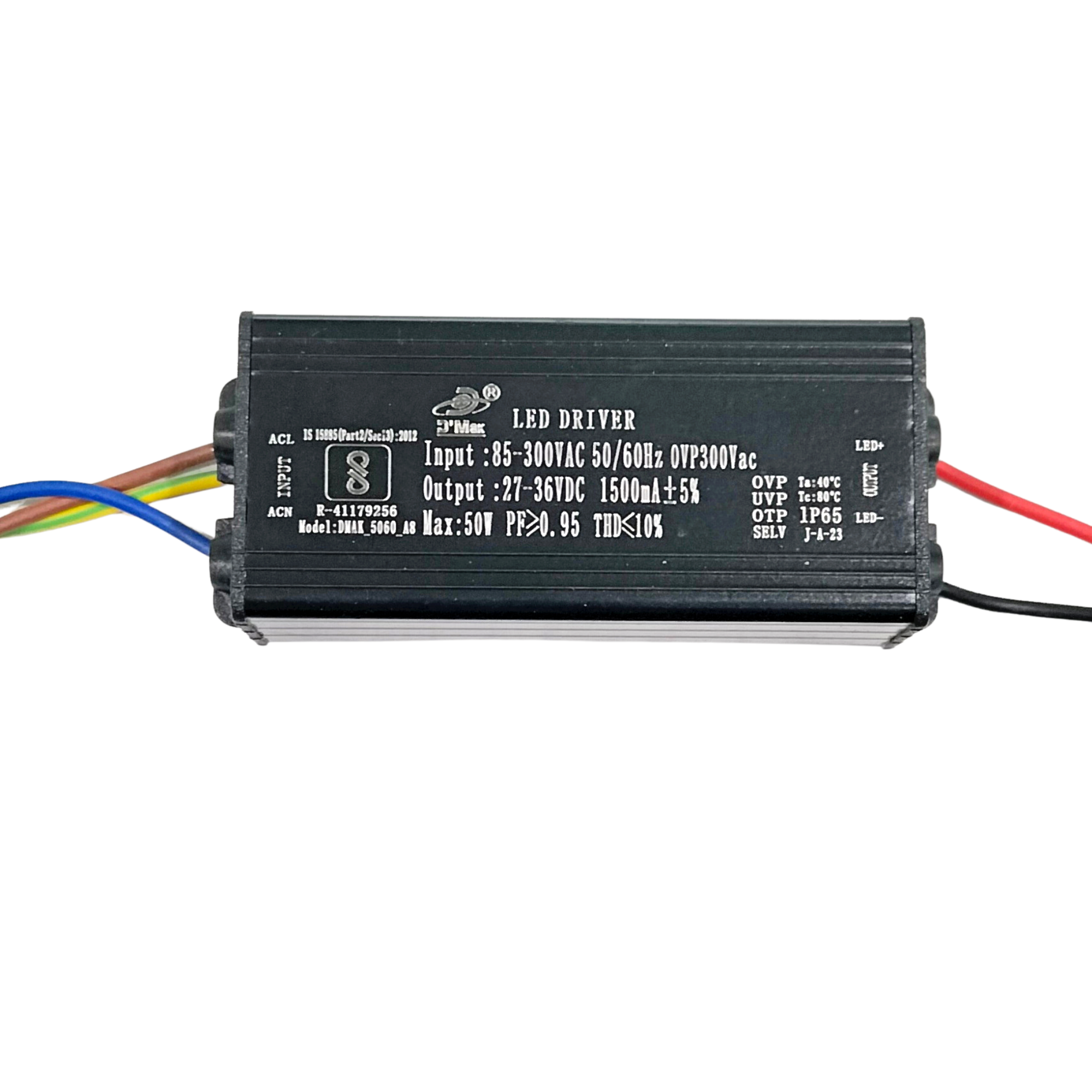 Power Supply IP65 LED Driver 85-300V AC 50/60Hz (50 Watt 1500mA