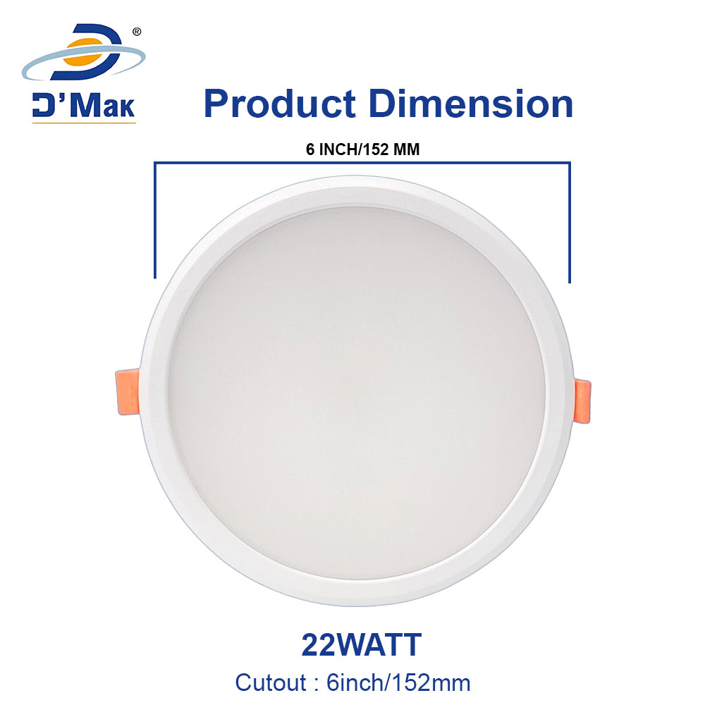 22 Watt LED Conceal PC (Poly Carbonate) Panel Light For POP / Recessed Lighting