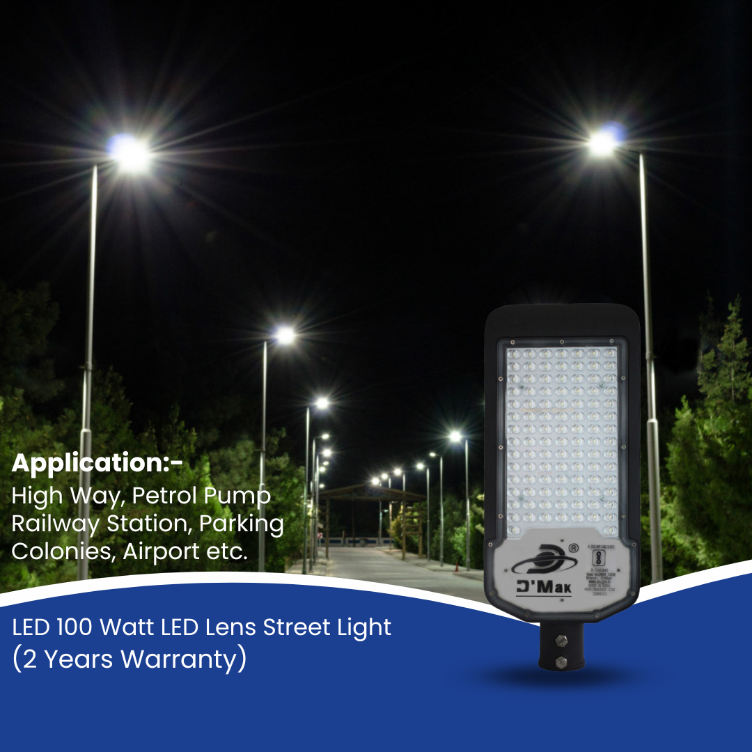 100 Watt LED Street Light With Lens Waterproof IP65 for Outdoor Purposes