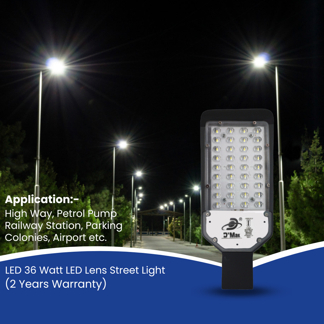 36 Watt Automatic Sensor System LED Street Light With Lens Waterproof IP65 for Outdoor Purposes